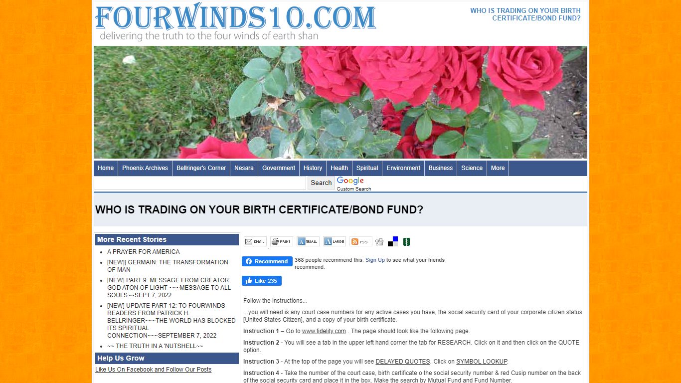 WHO IS TRADING ON YOUR BIRTH CERTIFICATE/BOND FUND?